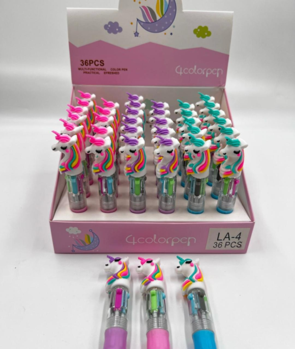 Lapicero mini multiminas unicornio