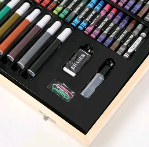 Set Arte Caja Madera 180 Pc Niños Colore