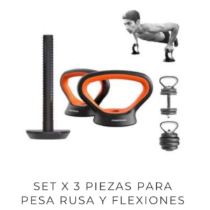 SET 3 PIEZAS PARA PESA RUSA Y FLEXIONES
